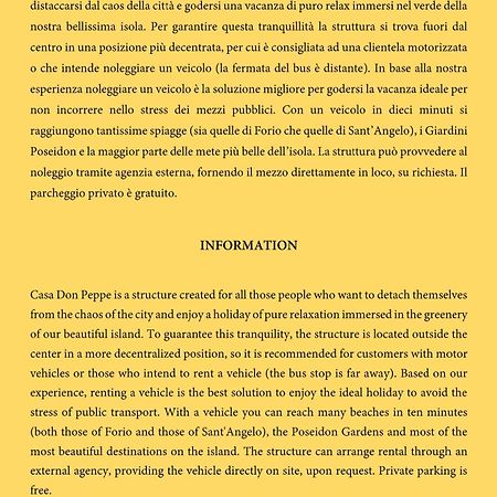 Appartamenti Ischia Casa Don Peppe Forio di Ischia Εξωτερικό φωτογραφία